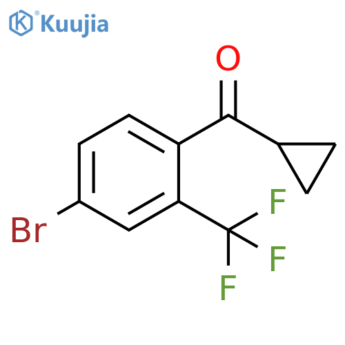 4-bromo-2-(trifluoromethyl)phenyl(cyclopropyl)methanone structure