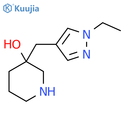 3-(1-ethyl-1H-pyrazol-4-yl)methylpiperidin-3-ol structure