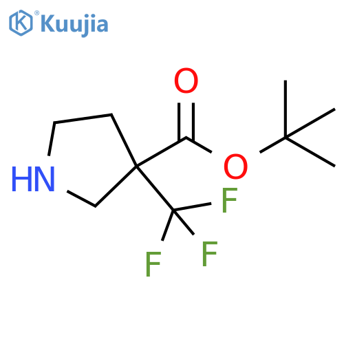 tert-butyl 3-(trifluoromethyl)pyrrolidine-3-carboxylate structure