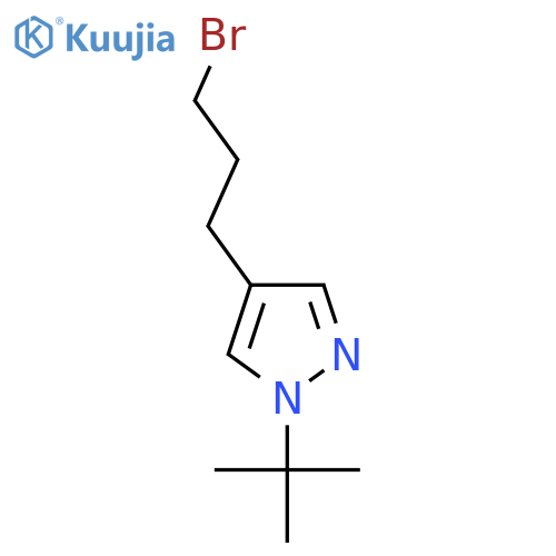 4-(3-bromopropyl)-1-tert-butyl-1H-pyrazole structure