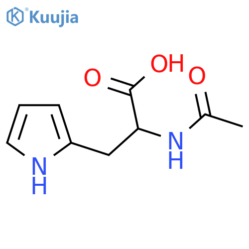 2-acetamido-3-(1H-pyrrol-2-yl)propanoic acid structure