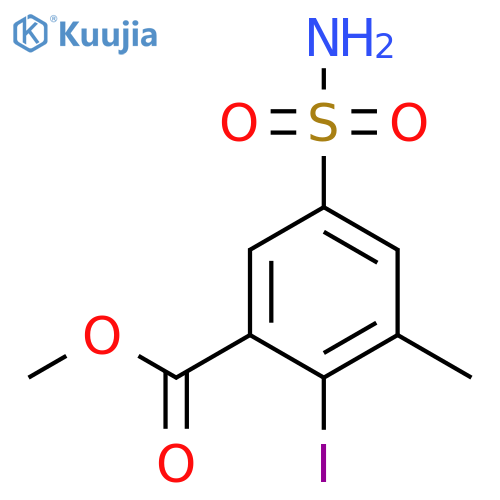 Methyl 2-iodo-3-methyl-5-sulfamoylbenzoate structure