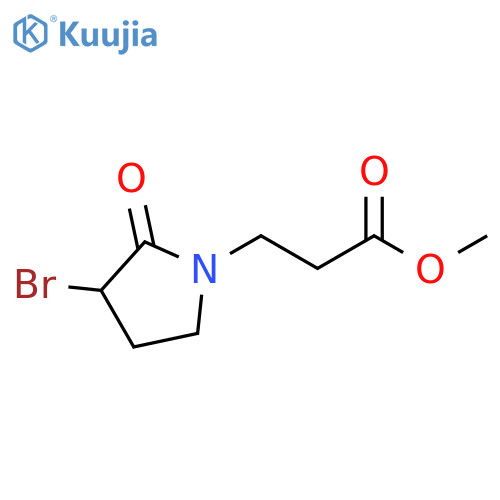 methyl 3-(3-bromo-2-oxopyrrolidin-1-yl)propanoate structure