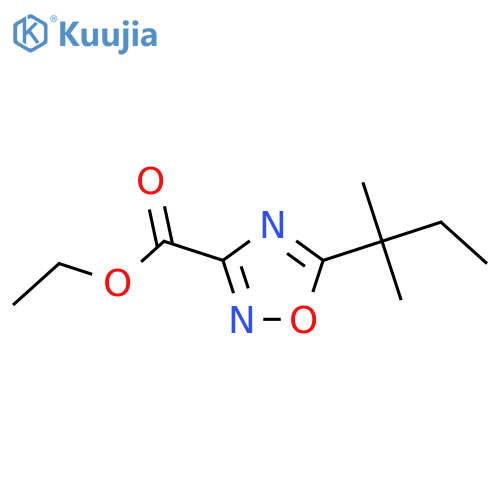 ethyl 5-(2-methylbutan-2-yl)-1,2,4-oxadiazole-3-carboxylate structure