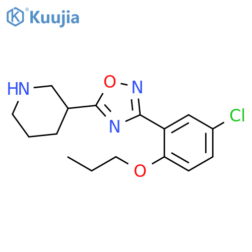 3-[3-(5-Chloro-2-propoxy-phenyl)-[1,2,4]oxadiazol-5-yl]-piperidine structure