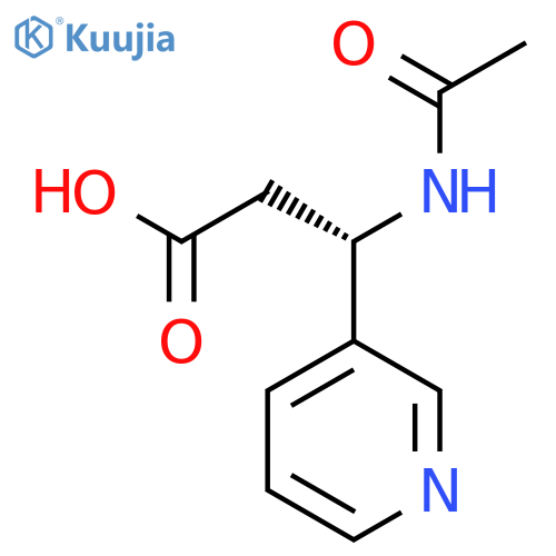 (3S)-3-acetamido-3-(pyridin-3-yl)propanoic acid structure
