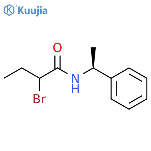Butanamide, 2-bromo-N-[(1S)-1-phenylethyl]- structure