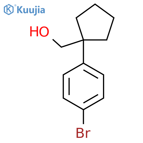 1-(4-bromophenyl)cyclopentylmethanol structure