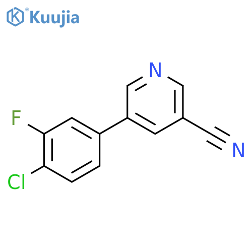 5-(4-Chloro-3-fluorophenyl)nicotinonitrile structure
