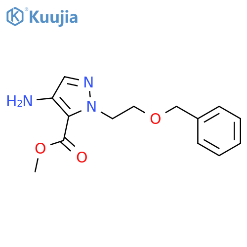 4-Amino-1-2-(phenylmethoxy)ethyl-1H-pyrazole-5-carboxylic Acid Methyl Ester structure