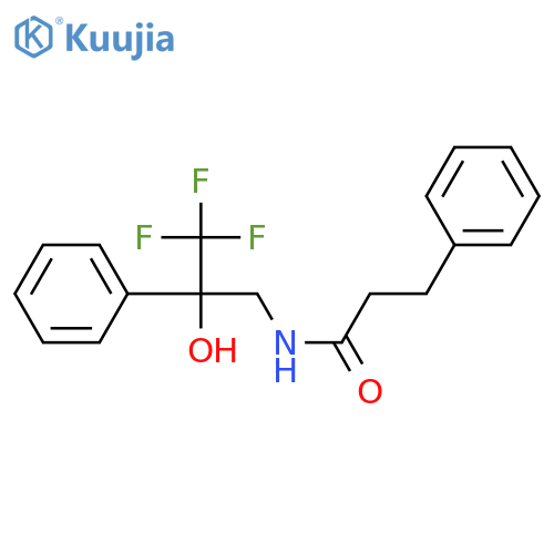 3-phenyl-N-(3,3,3-trifluoro-2-hydroxy-2-phenylpropyl)propanamide structure