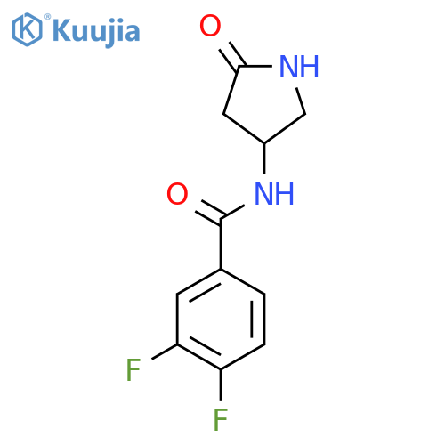 3,4-difluoro-N-(5-oxopyrrolidin-3-yl)benzamide structure