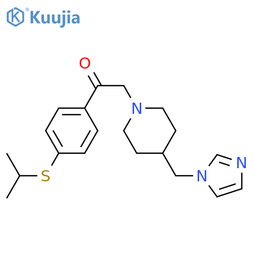 1-{4-(1H-imidazol-1-yl)methylpiperidin-1-yl}-2-4-(propan-2-ylsulfanyl)phenylethan-1-one structure