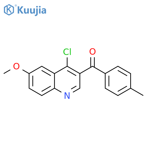 Methanone, (4-chloro-6-methoxy-3-quinolinyl)(4-methylphenyl)- structure