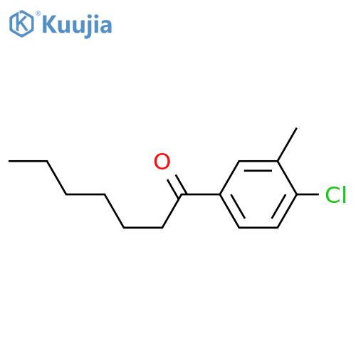 1-(4-chloro-3-methylphenyl)heptan-1-one structure