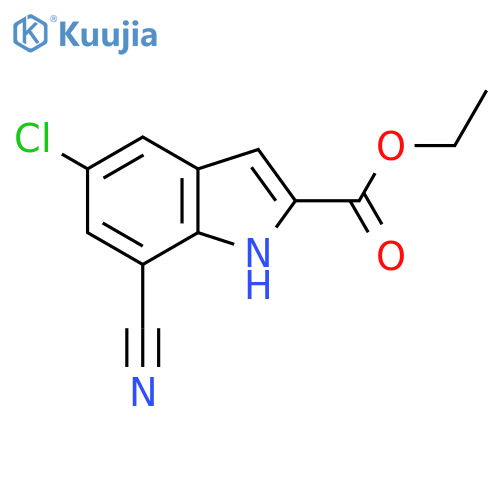 5-Chloro-7-cyano-1H-indole-2-carboxylic acid ethyl ester structure