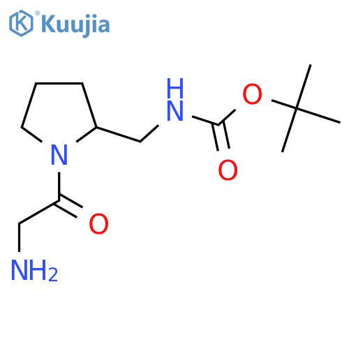 [1-(2-Amino-acetyl)-pyrrolidin-2-ylmethyl]-carbamic acid tert-butyl ester structure