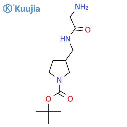 3-[(2-Amino-acetylamino)-methyl]-pyrrolidine-1-carboxylic acid tert-butyl ester structure