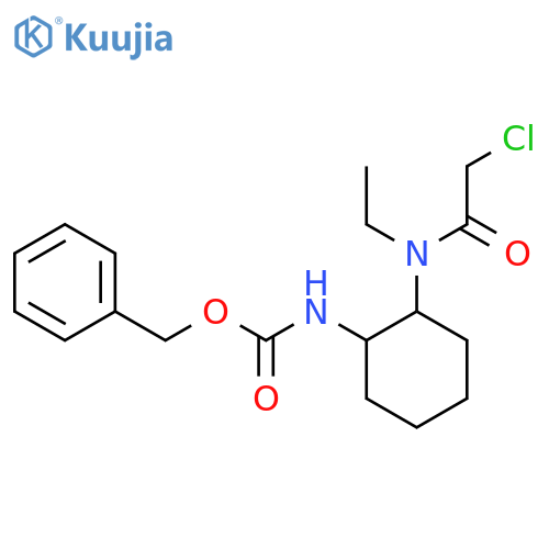 {2-[(2-Chloro-acetyl)-ethyl-amino]-cyclohexyl}-carbamic acid benzyl ester structure