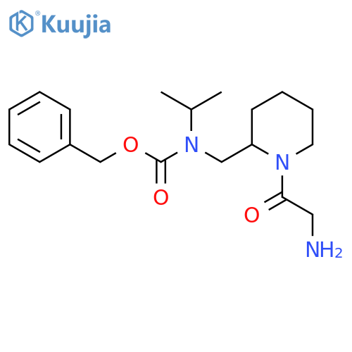[1-(2-Amino-acetyl)-piperidin-2-ylmethyl]-isopropyl-carbamic acid benzyl ester structure