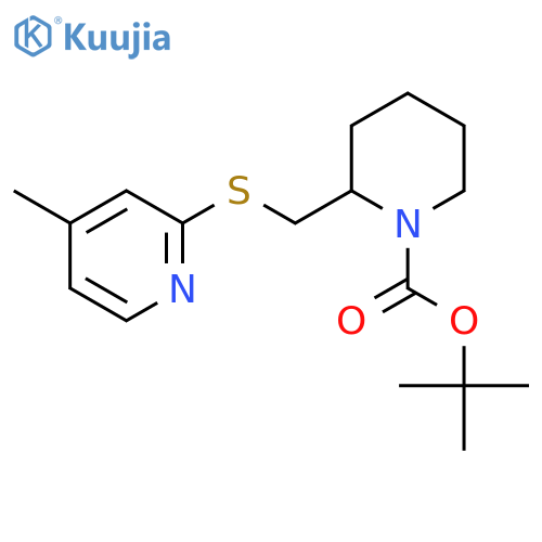 2-(4-Methyl-pyridin-2-ylsulfanylmethyl)-piperidine-1-carboxylic acid tert-butyl ester structure