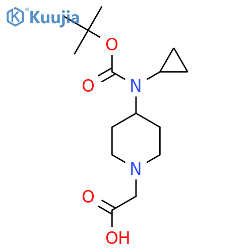 [4-(Tert-Butoxycarbonyl-cyclopropyl-amino)-piperidin-1-yl]-acetic acid structure