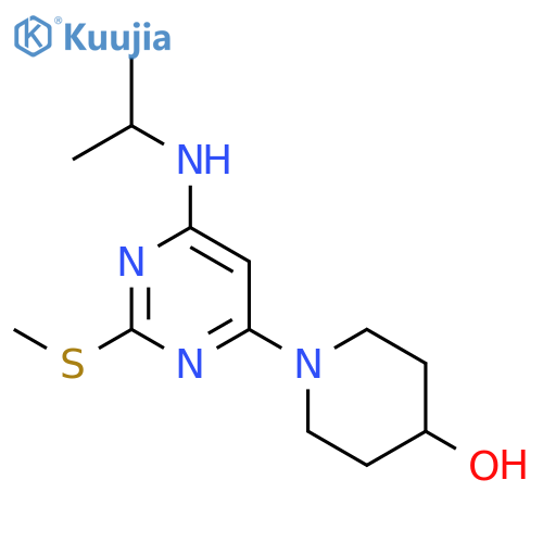 1-(6-(Isopropylamino)-2-(methylthio)pyrimidin-4-yl)piperidin-4-ol structure