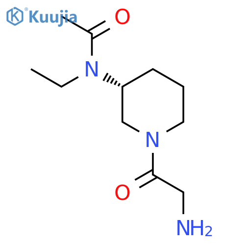 N-[(R)-1-(2-Amino-acetyl)-piperidin-3-yl]-N-ethyl-acetamide structure