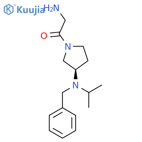 2-Amino-1-[(R)-3-(benzyl-isopropyl-amino)-pyrrolidin-1-yl]-ethanone structure