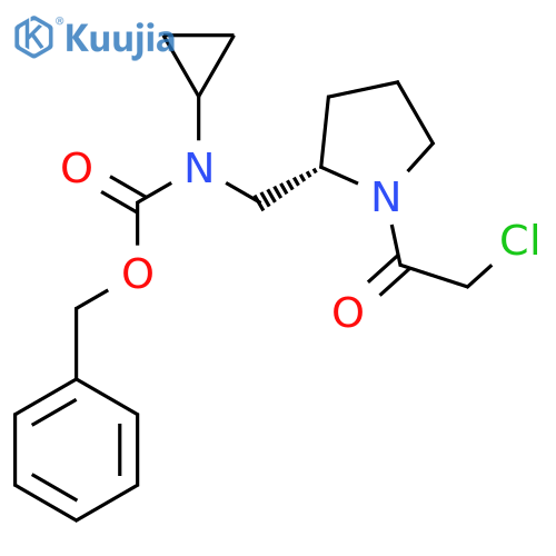 [(S)-1-(2-Chloro-acetyl)-pyrrolidin-2-ylmethyl]-cyclopropyl-carbamic acid benzyl ester structure