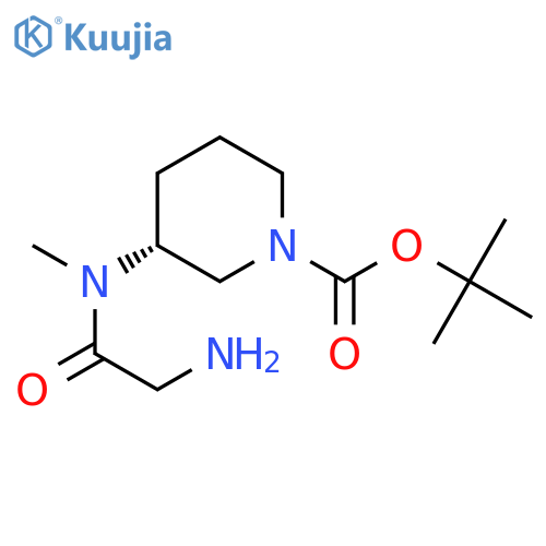 (R)-3-[(2-AMino-acetyl)-Methyl-aMino]-piperidine-1-carboxylic acid tert-butyl ester structure