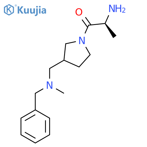 (S)-2-Amino-1-{3-[(benzyl-methyl-amino)-methyl]-pyrrolidin-1-yl}-propan-1-one structure