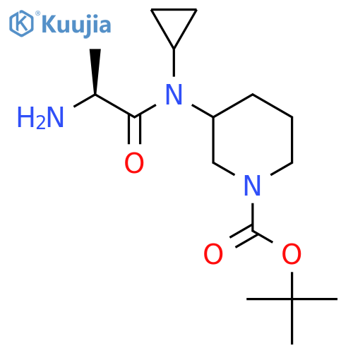 3-[((S)-2-Amino-propionyl)-cyclopropyl-amino]-piperidine-1-carboxylic acid tert-butyl ester structure