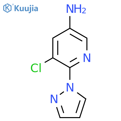 5-Chloro-6-(1H-pyrazol-1-yl)pyridin-3-amine structure