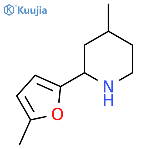 4-Methyl-2-(5-methylfuran-2-yl)piperidine structure