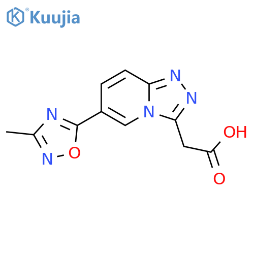 [6-(3-Methyl-[1,2,4]oxadiazol-5-yl)-[1,2,4]triazolo[4,3-a]pyridin-3-yl]-acetic acid structure