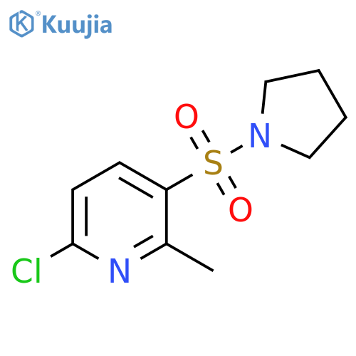 6-Chloro-2-methyl-3-(pyrrolidine-1-sulfonyl)-pyridine structure