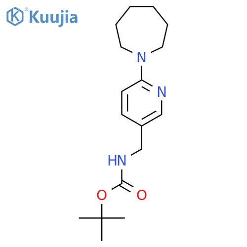Tert-Butyl ((6-(azepan-1-yl)pyridin-3-yl)methyl)carbamate structure