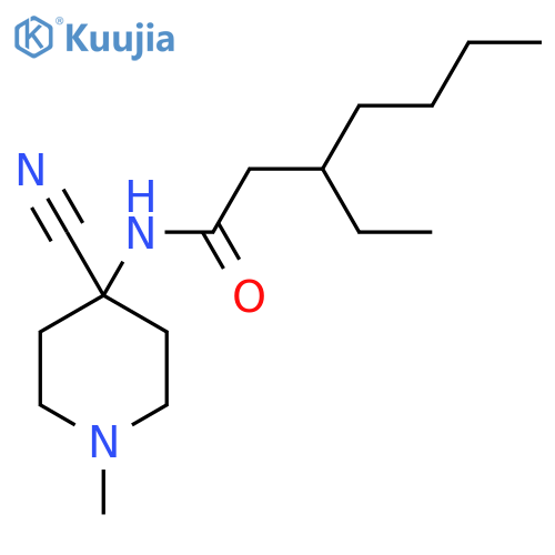 N-(4-cyano-1-methylpiperidin-4-yl)-3-ethylheptanamide structure