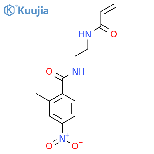 N-{2-(2-methyl-4-nitrophenyl)formamidoethyl}prop-2-enamide structure