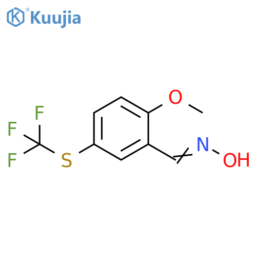 Benzaldehyde, 2-methoxy-5-[(trifluoromethyl)thio]-, oxime structure