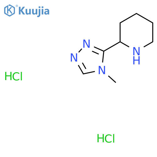 2-(4-Methyl-1,2,4-triazol-3-yl)piperidine;dihydrochloride structure