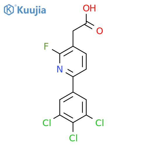 2-Fluoro-6-(3,4,5-trichlorophenyl)pyridine-3-acetic acid structure