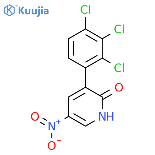 2-Hydroxy-5-nitro-3-(2,3,4-trichlorophenyl)pyridine structure