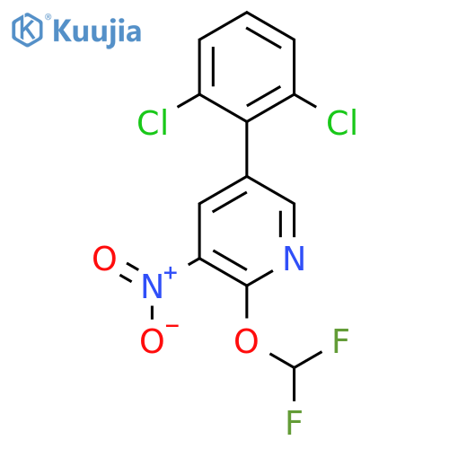 5-(2,6-Dichlorophenyl)-2-(difluoromethoxy)-3-nitropyridine structure