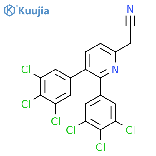 2,3-Bis(3,4,5-trichlorophenyl)pyridine-6-acetonitrile structure