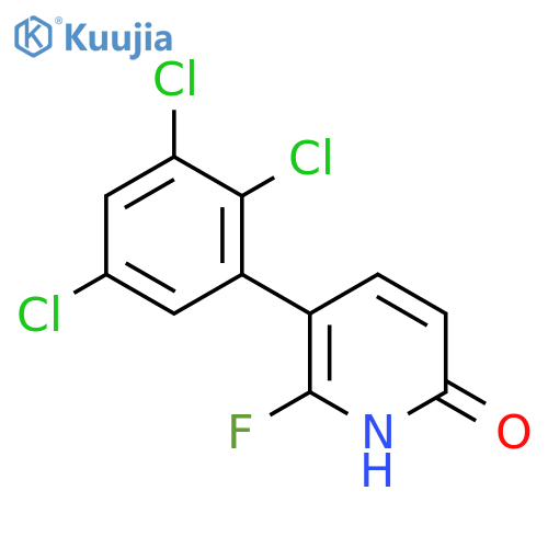 2-Fluoro-6-hydroxy-3-(2,3,5-trichlorophenyl)pyridine structure