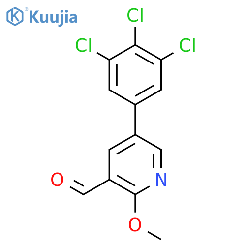 2-Methoxy-5-(3,4,5-trichlorophenyl)nicotinaldehyde structure