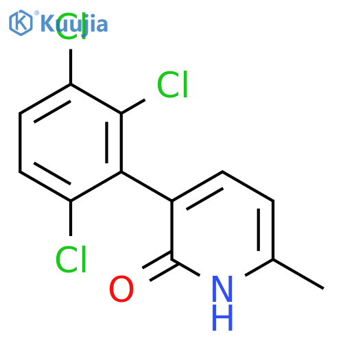 2-Hydroxy-6-methyl-3-(2,3,6-trichlorophenyl)pyridine structure