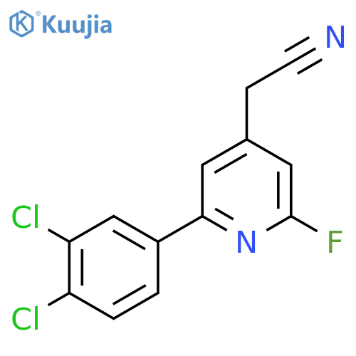 2-(3,4-Dichlorophenyl)-6-fluoropyridine-4-acetonitrile structure